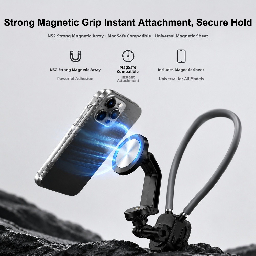 Neck Hanging Phone Holder - ที่วางโทรศัพท์แบบแขวนคอ สะดวกสบาย 360 องศา ° ที่วางคอแบบแม่เหล็ก