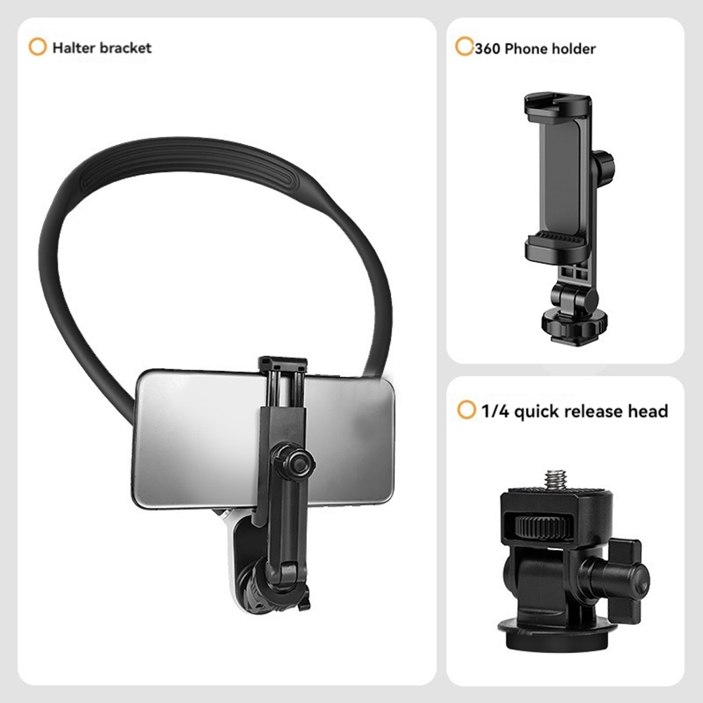 Neck Hanging Phone Holder - ABDE-แฮนด์ฟรีสวมใส่คอผู้ถือขาตั้งโทรศัพท์ Universal แขวน Mount สําหรับผู้ถือ Gopro