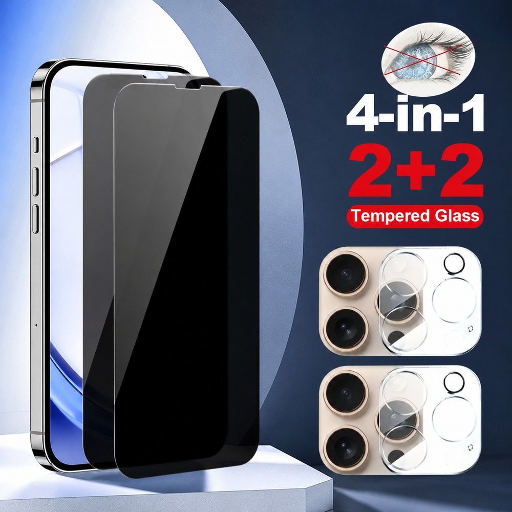 Realme Gt 6 - กระจกกันรอยแบบป้องกันการมองเห็น 2+2 ชิ้น สำหรับ Realme GT