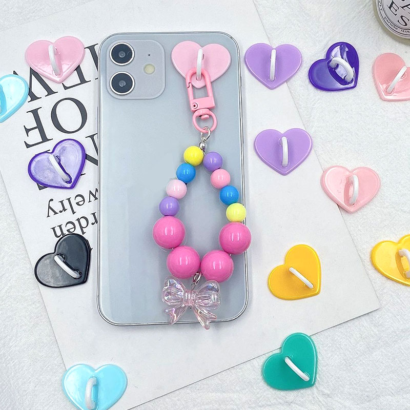 5PCS Kawaii กาวโลหะหัวใจ Charm - Phone Accessories Popsocket บทวิจารณ์และราคา