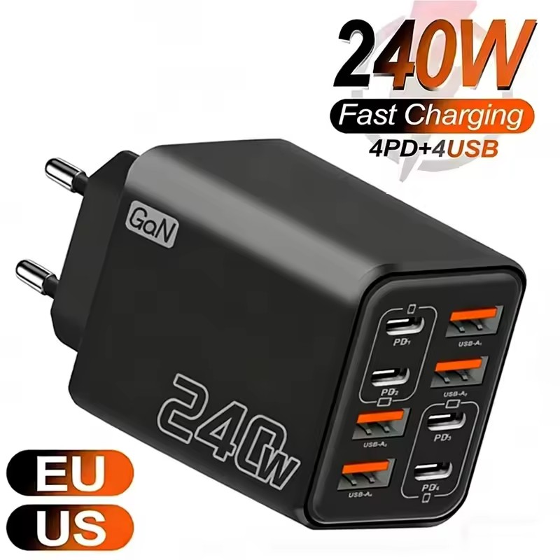 240W GAN USB C เครื่องชาร์จ 8  - Phone Accessories Supplier บทวิจารณ์และราคา