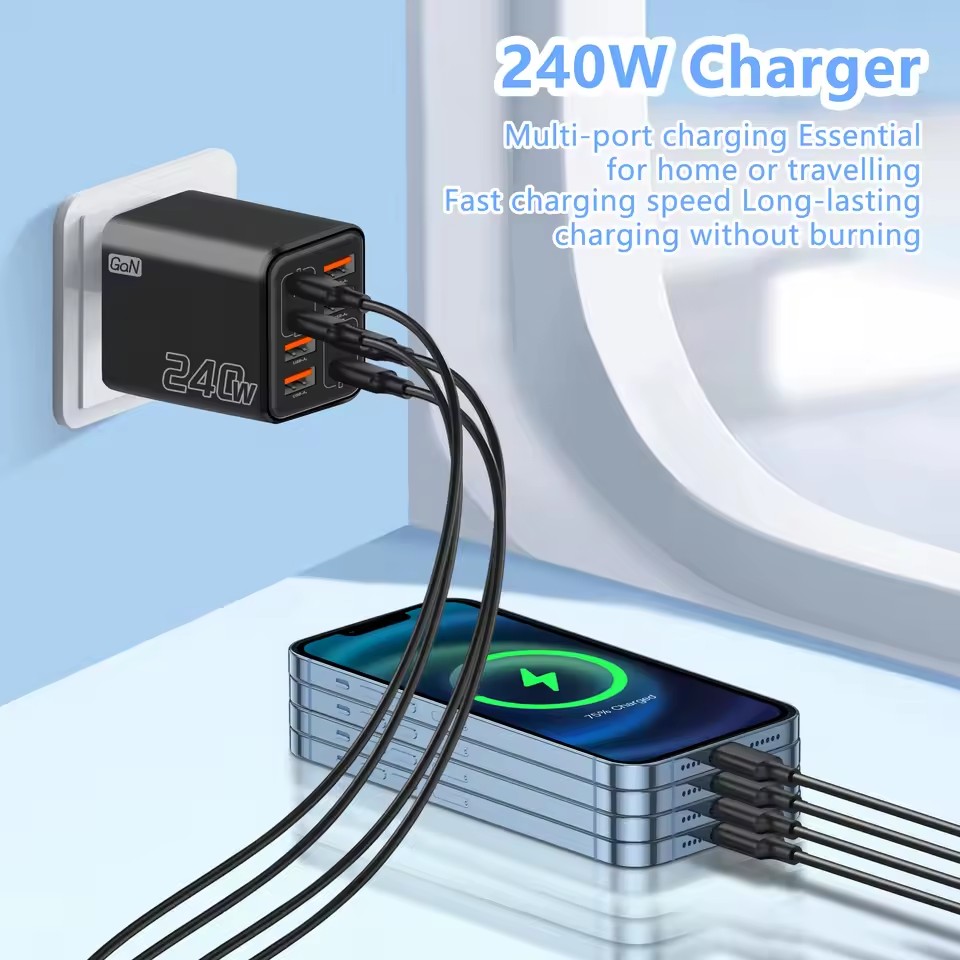 240W GAN USB C เครื่องชาร์จ 8  - Phone Accessories Supplier บทวิจารณ์และราคา